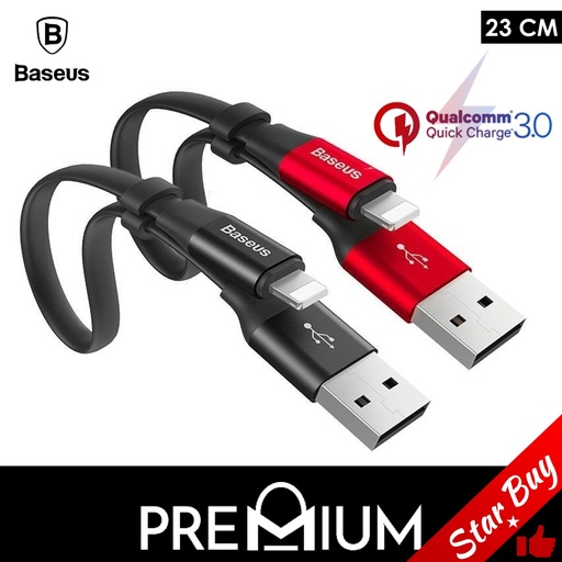 [BAS003366L02XRED] USB to iOS Nimble - CATMBJ - Baseus - 0.23M - Red