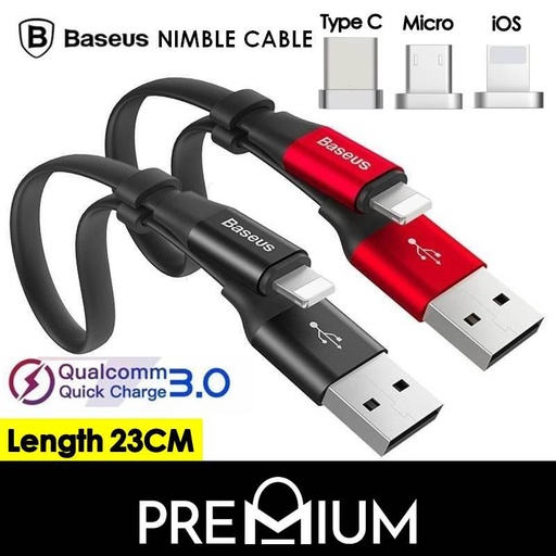 [BAS003367L02XBLK] USB to Type C Nimble - CATMBJ - Baseus - 0.23M - Black