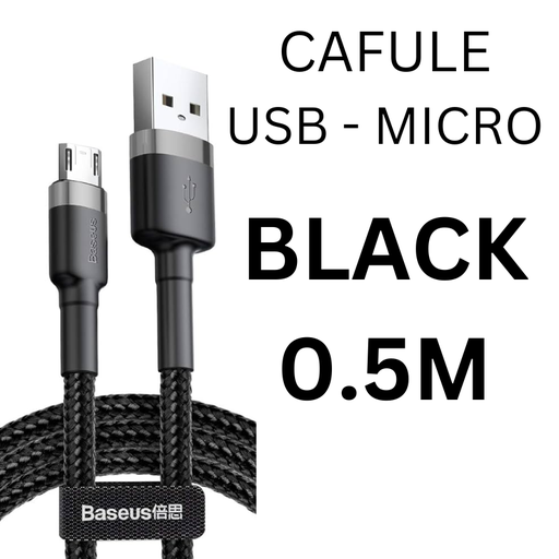 [BAS010205L07XBLK] USB to Micro Cafule Cable - CALKF - Baseus - 0.5M - Black