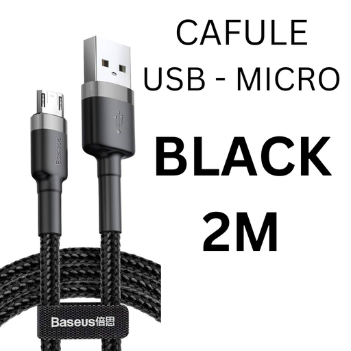 [BAS010205L12XBLK] USB to Micro Cafule Cable - CALKF - Baseus - 2M - Black