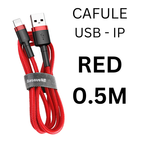 [BAS010366L07XRED] USB to iOS Cafule Cable - CALKF - Baseus - 0.5M - Red