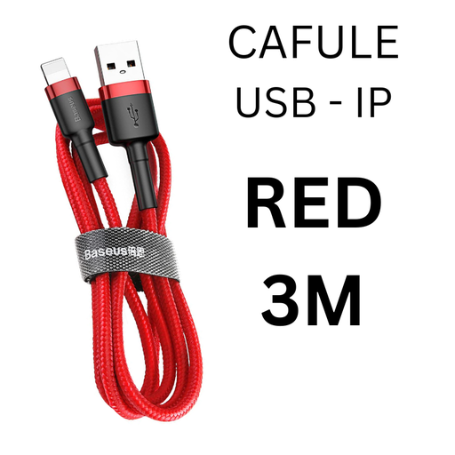 [BAS010366L13XRED] USB to iOS Cafule Cable - CALKF - Baseus - 3M - Red