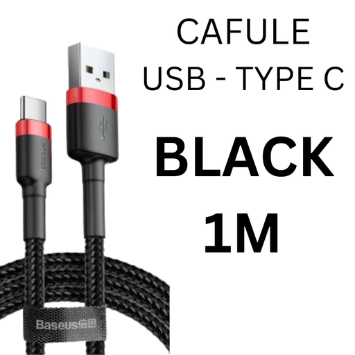 [BAS010367L10XBLK] USB to Type C Cafule Cable - CALKF - Baseus - 1M - Black