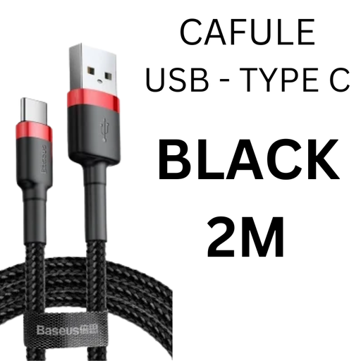 [BAS010367L12XBLK] USB to Type C Cafule Cable - CALKF - Baseus - 2M - Black