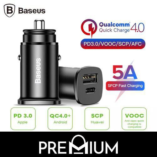 [BAS025XXXXXXXBLK] Car Charger - CCall-AS01 Type C PD QC Baseus - Black