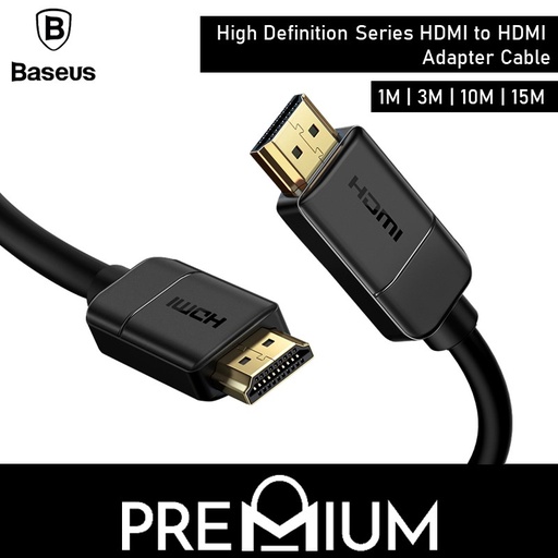 [BAS179458L14XBLK] HDMI to HDMI High Definition Series - CAKGQ-D01 - Baseus - 5M - Black