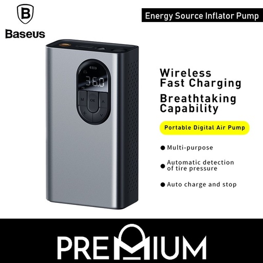 [BAS198XXXXXXTRBK] Energy Source Inflator Pump - CRCQB02-0A - Baseus - Tarnish Black