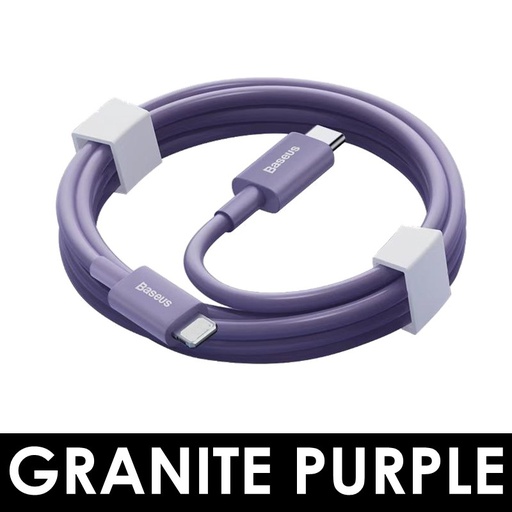 [BAS254200L100264] [EOL][DSC] Type C to iOS Superior Series Fast Charging Data Cable PD 20W - Baseus - 1M - Granite Purple