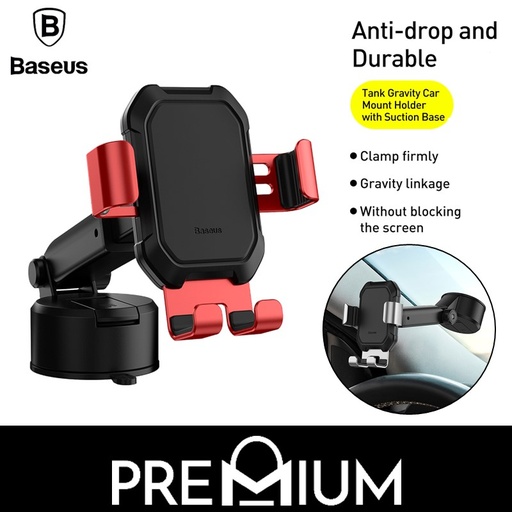 [BAS255XXXXXXXBLK] Tank Gravity Car Mount Holder - SUYL-TK01 - Baseus - Black