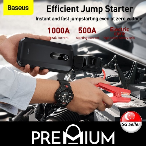 [BAS274XXXC06XBLK] Super Energy Air Car Jump Starter - CGNL020101 - Baseus - 10000mAh - Black