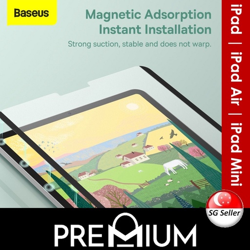 [BAS280553T03MATT] [DSC] iPad Mini 8.3 in 6th Gen 2021 Or 7th Gen 2024 - 0.15mm Full-cover Vac-sorb Paper-like Screen Protector - Baseus - Matte - Matte 