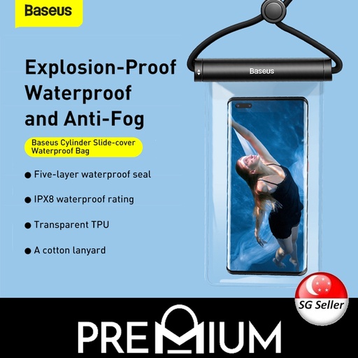 [BAS288XXXXXXXWHT] [DSC] Cylinder Slide-cover Waterproof Bag - Baseus - White