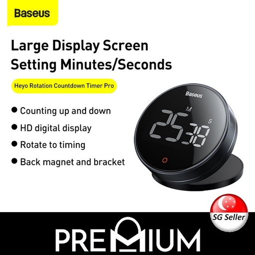[BAS289XXXXXXXDGY] Heyo Rotation Countdown Timer Pro - Baseus - Dark Grey