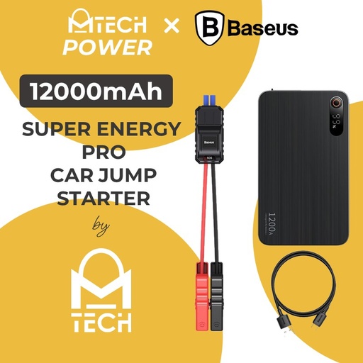 [BAS313XXXC11XBLK] Super Energy Pro+ 1200A Car Jump Starter - BS-CH004-2 - Baseus - 12000mAh - Black