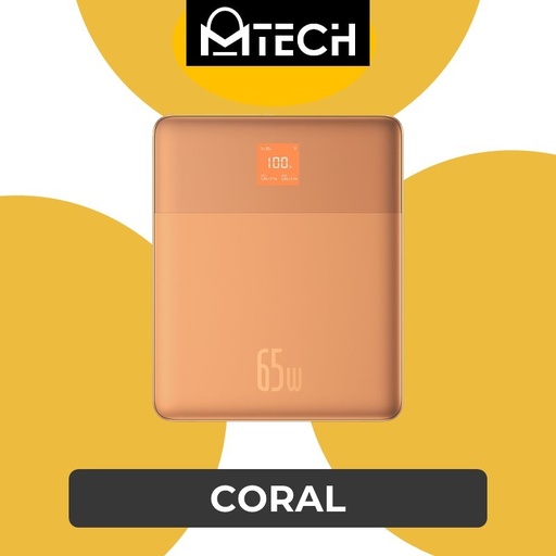 [BAS321XXXC11XCAC] Blade2 65W Fast-Charging Power Bank with Digital Display Intelligent Edition - Baseus - 12000mAh - Canyon Coral