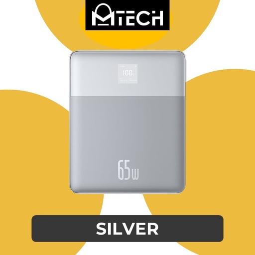[BAS321XXXC11XHSR] Blade2 65W Fast-Charging Power Bank with Digital Display Intelligent Edition - Baseus - 12000mAh - Horizon Sliver