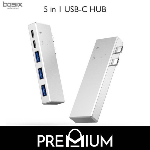 [BSX002184XXXSPGY] [EOL][DSC] Type C Connector 5 in 1 USB - C HUB - P2 Basix - Space Gray