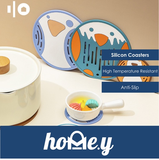 [EXP002XXXH260167] [DSC] High Temperature-Resistant Coasters - Up to 230 Celsius - IO Explore Home - 8.5cm x 8.5cm - Front-Facing Bird
