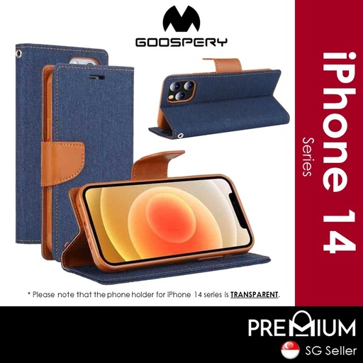 [GPY003387XXXXBLK] iPhone 11 - 6.1 in Canvas Diary - Goospery - Black