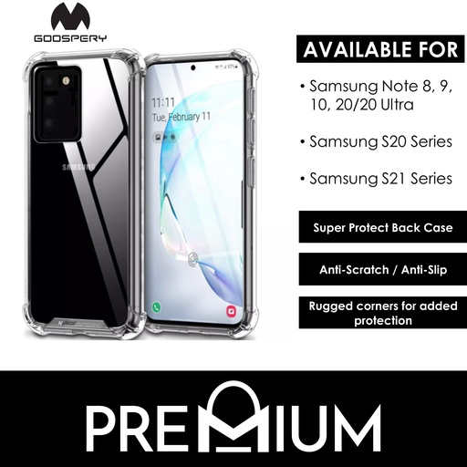 [GPY018471XXXXCLR] [EOL][DSC] Samsung Galaxy S20 Super Protect Case - Goospery - Clear