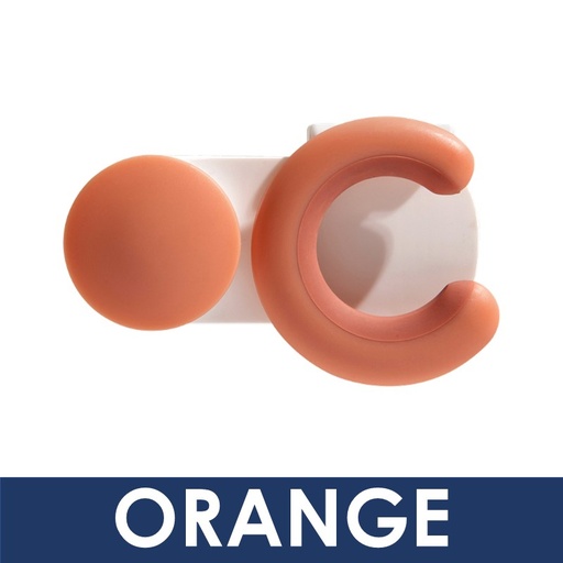 [HED083XXXXXXXGEE] Wall Holder for Brooms and Mops with Hook - LSSN05 - HEDO - Orange