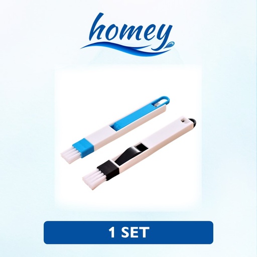 [HMY023XXXXXXXBLK] Window Small Edges Cleaning Brush with Mini Sweeping Pan (2 in 1) - Homey - Black