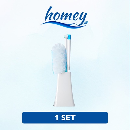 [HMY024XXXXXXXWHT] Static Brush Cleaner with Extendable Pole with 2 Heads - Homey - White