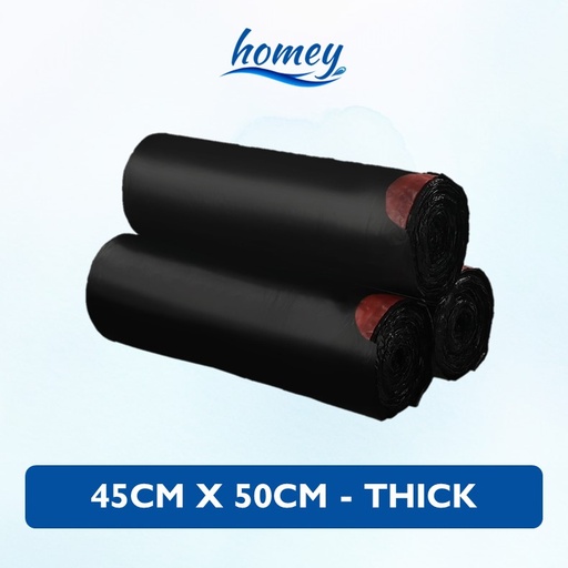 [HMY036XXXXXXXBLK] Garbage Bag with Drawstring - Homey - Black