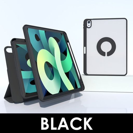 [MTC005642XXXXBLK] [EOL][DSC] iPad Air 10.9 inch 4th Gen or 5th Gen ONLY Magnetic Detachable Tablet Casing with Circular Ring - MTech - Black