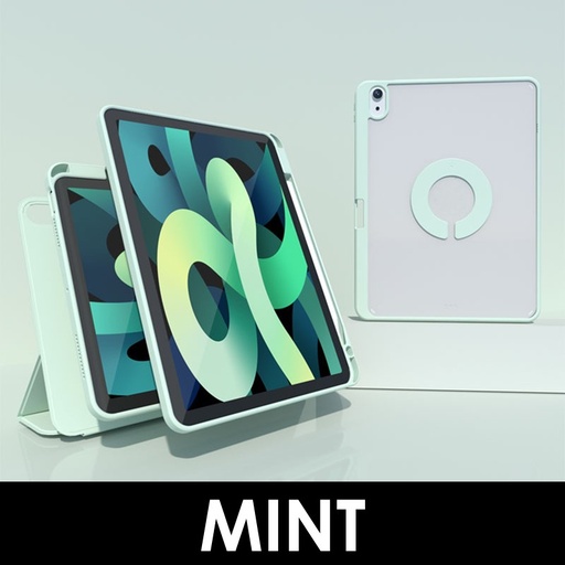 [MTC005643XXXXMNT] [EOL][DSC] iPad Air 10.2 inch 7th Gen or 8th Gen or 9th Gen ONLY Magnetic Detachable Tablet Casing with Circular Ring - MTech - Mint