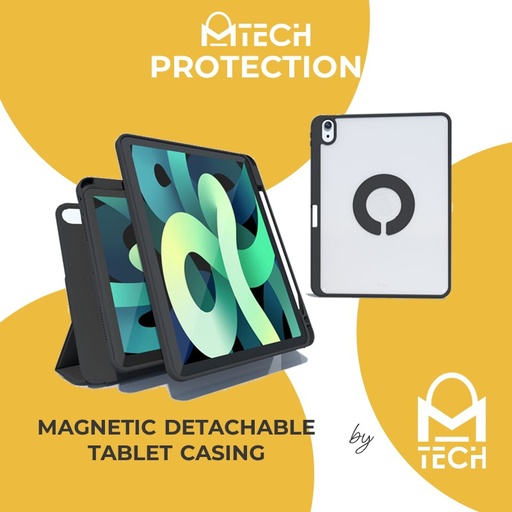 [MTC005643XXXXPNK] [EOL][DSC] iPad Air 10.2 inch 7th Gen or 8th Gen or 9th Gen ONLY Magnetic Detachable Tablet Casing with Circular Ring - MTech - Pink