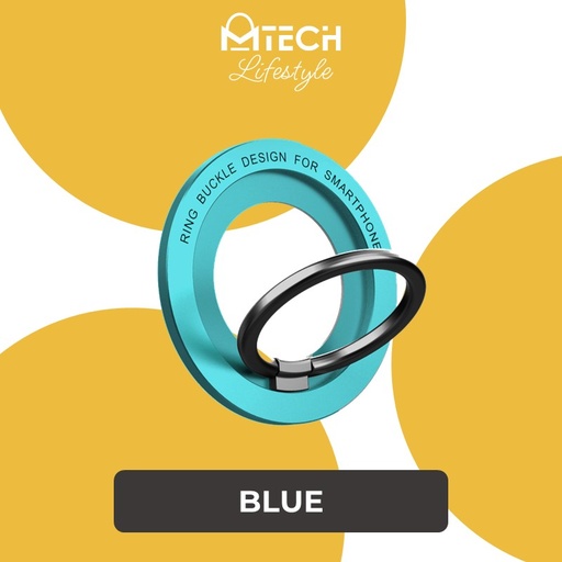 [MTC028XXXXXXXBLU] [EOL][DSC] Circular Magnetic Ring Buckle for Smartphones - MTech - Blue
