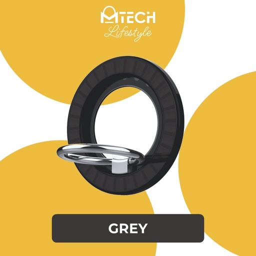 [MTC028XXXXXXXDGY] Circular Magnetic Ring Buckle for Smartphones - MTech - Dark Grey