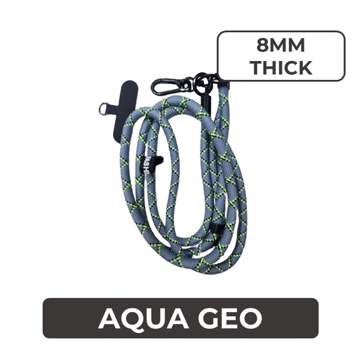 [MTC029XXXXXX0311] [DSC] Universal Series -  Crossbody Flexi Adjustable Lanyard (8mm) - MTech - Aqua Geo