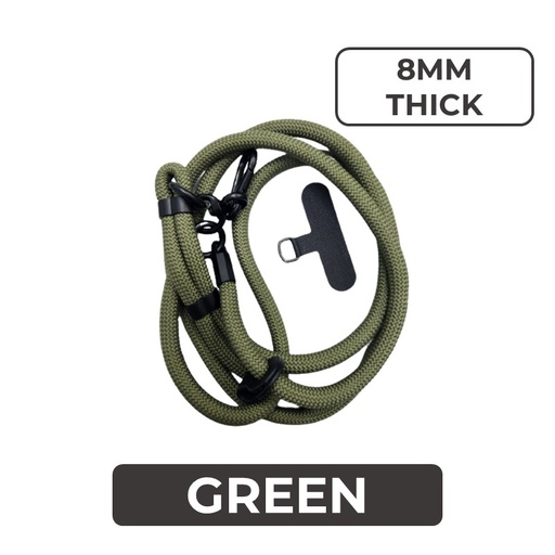 [MTC029XXXXXXXGRN] Universal Series -  Crossbody Flexi Adjustable Lanyard (8mm) - MTech - Green