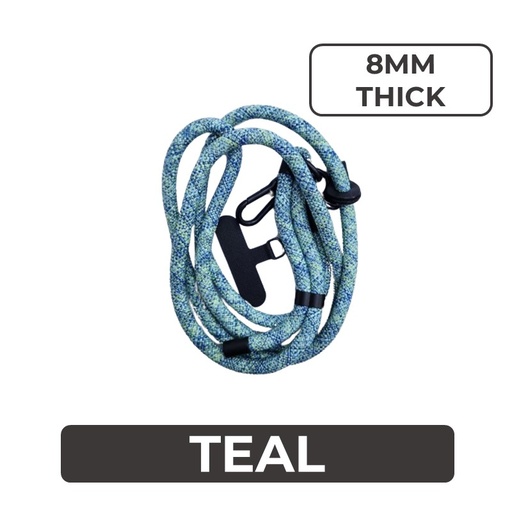 [MTC029XXXXXXXIND] Universal Series -  Crossbody Flexi Adjustable Lanyard (8mm) - MTech - Teal