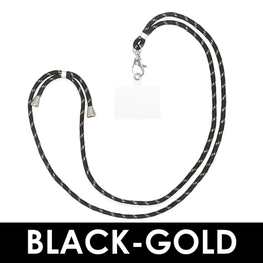 [MTC030XXXXXX0223] Universal Series -  Cell Phone Lanyard Neckstrap (6mm) - MTech - Black Gold