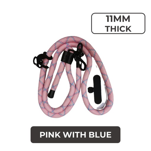 [MTC032XXXXXX0274] Universal Series - Crossbody Adjustable Strap With Thin Tag (11mm) - MTech - Pink with Blue Strap