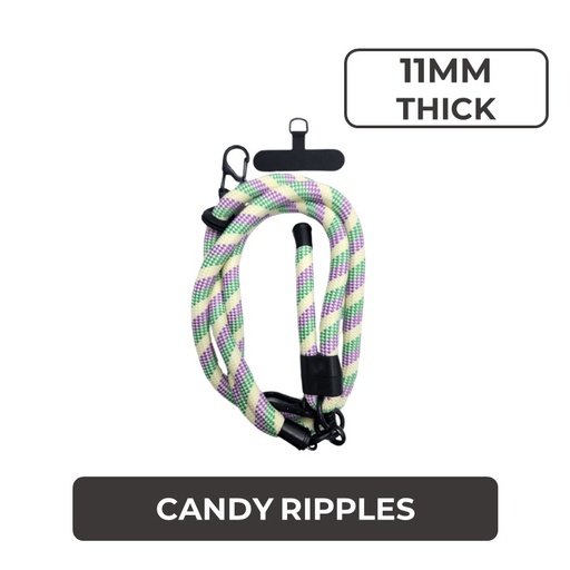 [MTC032XXXXXX0304] Universal Series - Crossbody Adjustable Strap With Thin Tag (11mm) - MTech - Candy Ripples