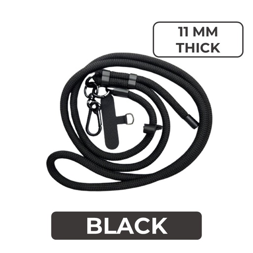 [MTC032XXXXXXXBLK] Universal Series - Crossbody Adjustable Strap With Thin Tag (11mm) - MTech - Black