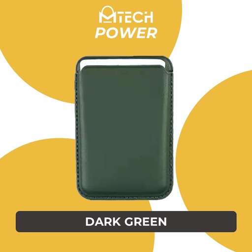 [MTC035XXXXXXDKGN] [EOL][DSC] Magnetic Leather Card Holder - MTech - Dark Green