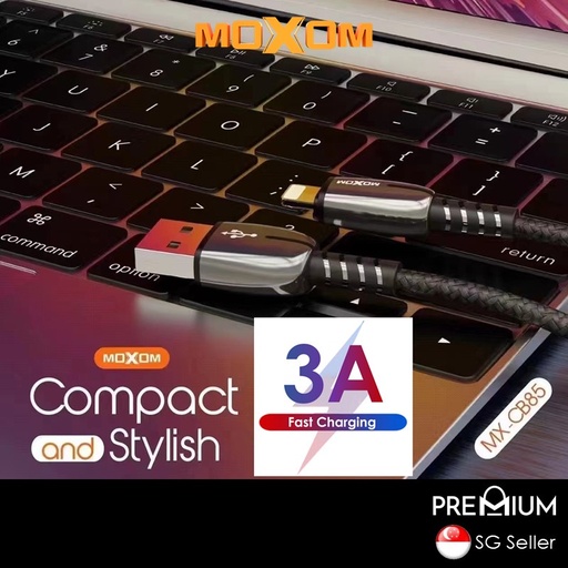 [MXM013367L10XBLK] USB to Type C Zinc Alloy Pro Data Cable - MX-CB85 - MOXOM - 1M - Black
