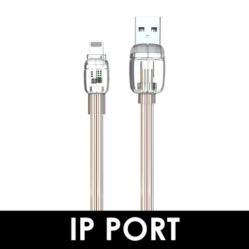 [MXM033366L10XBLK] [DSC] USB to iOS Transparent Data Cable - MX-CB86 - MOXOM - 1M - Black