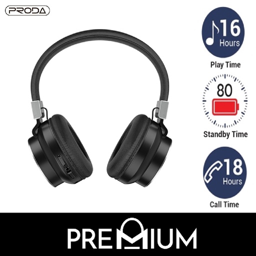 [PDA081XXXXXXXBLK] Bluetooth Earphone Melo Wireless Headset - BH400 - Proda - Black