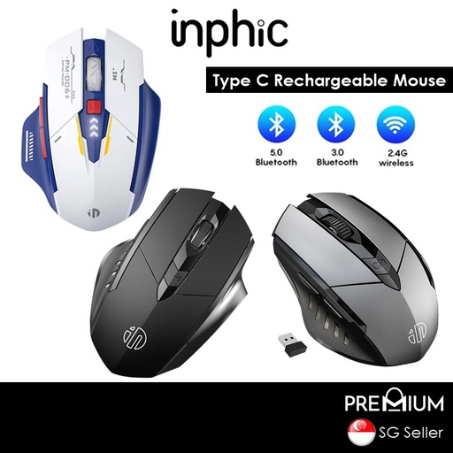 [PHC010614XXXXBLK] M6P Wireless Mouse - inphic - Black