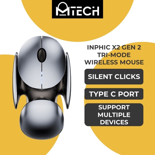 [PHC014XXXXXXXSGY] [EOL][DSC] Wireless Mouse - X2 GEN 2 - inphic - Space Grey