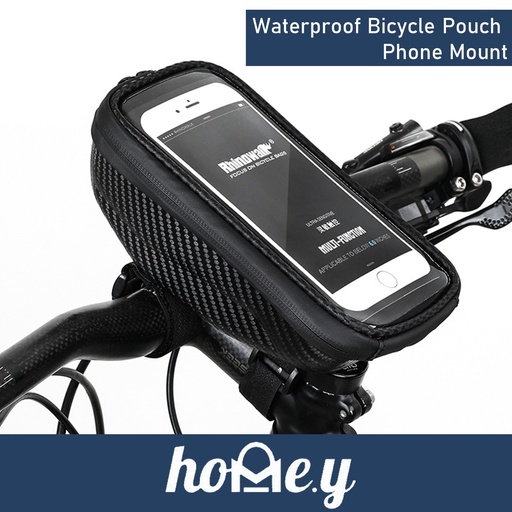 [RHN003XXXE01XBLK] [DSC] Waterproof Bicycle Pouch / Phone Mount - E001 - RhinoWalk - 1L - Black