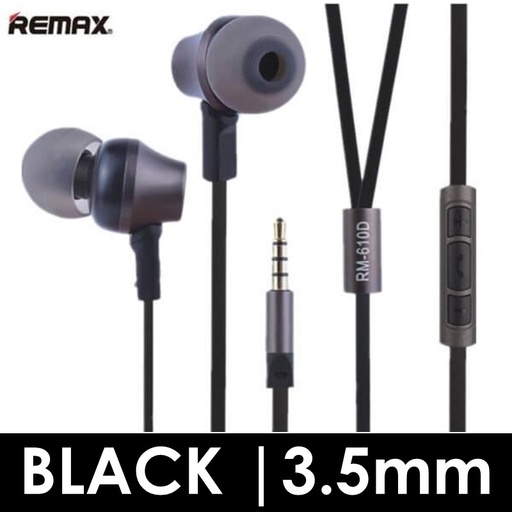 [RMX380XXXXXXXBLK] [EOL][DSC] Wired Earphone - RM-610D - REMAX - Black