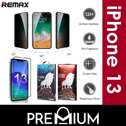 [RMX448551T02XBLK] [DSC] iPhone 13 or 13 Pro or 14 - 6.1 in Panshi Series Super Tough Clear - GL-51 - REMAX - Clear - Black