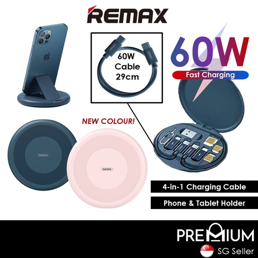 [RMX544XXXXXXXBLU] Wanbo Series 60W Fast Charging Cable Set - RC-190 - REMAX - Blue